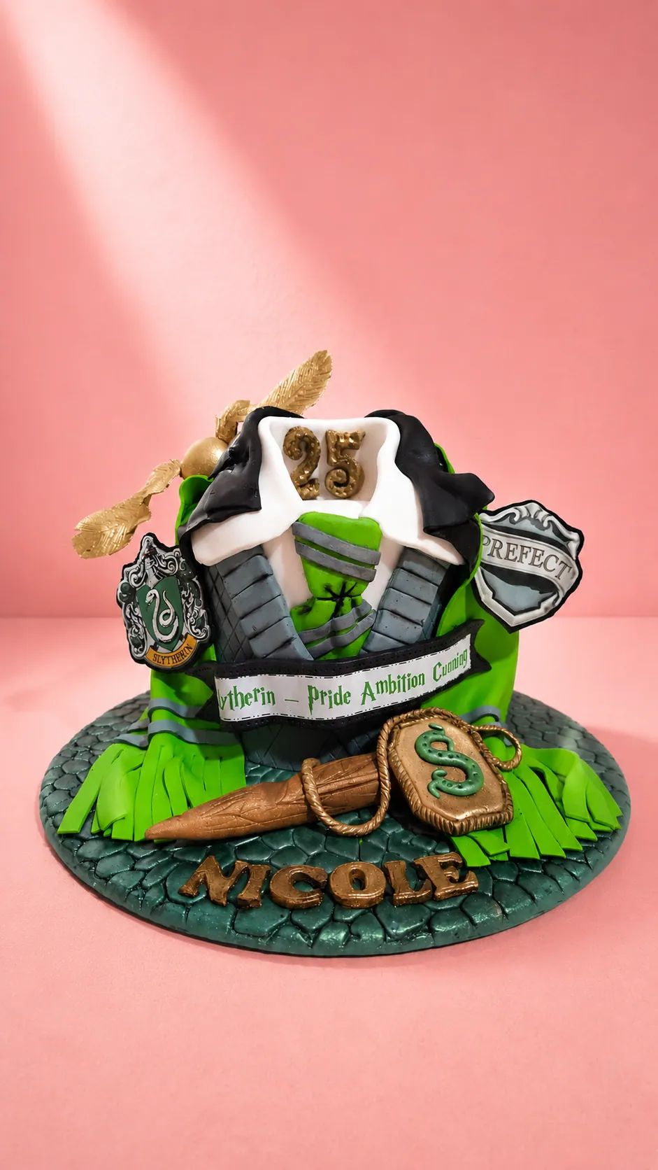 Torta temática Slytherin - Chavela's Bakery